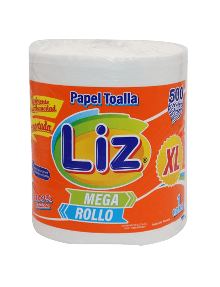 Papel toalla rollo blanco mega xl "Liz" x 550 hojas