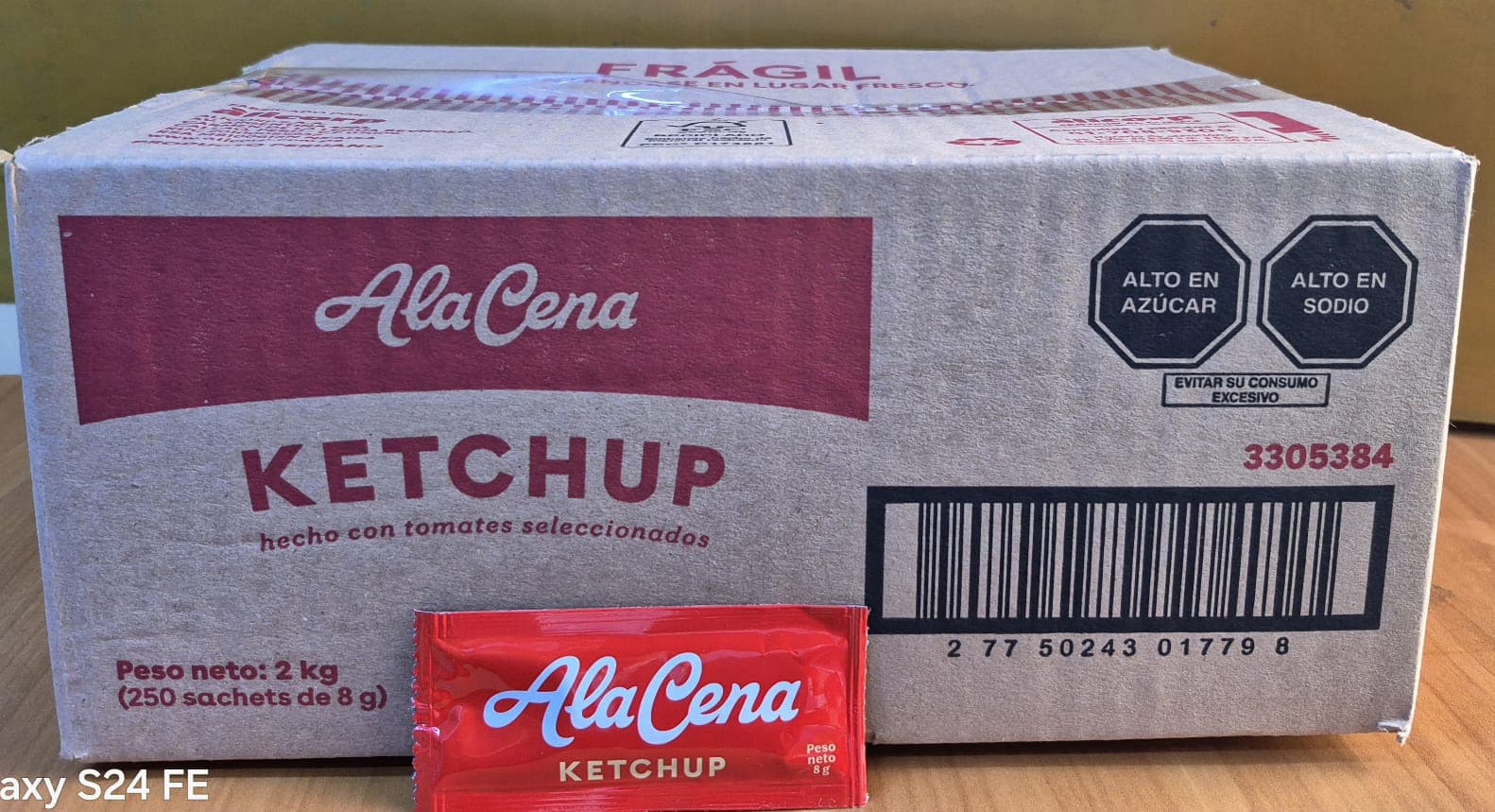 Alacena ketchup sachet 8 gr x 250 und