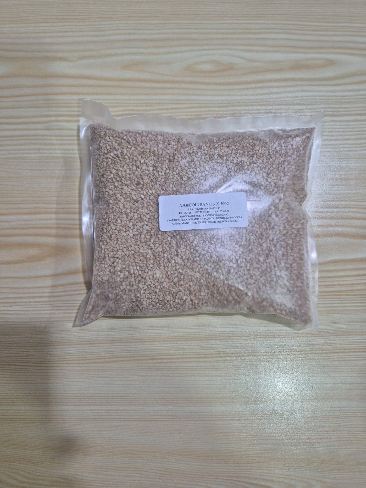 Ajonjoli natural bolsa x 500 gr