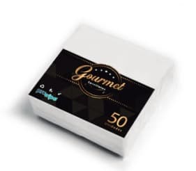 Servilleta blanca gourmet "Prowipe" (40x40 cm) 12x50 und